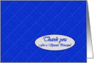 Thank You for Principal, Blue and Aqua Polka Dots card