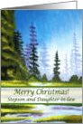 Christmas Stepson Daughter-in-law, Spruce Forest Painting card