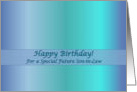 Birthday Future Son in Law Ocean Blue and Turquoise card