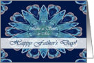 Father’s Day Like a Son Blue Hearts Mandala card