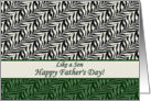 Father’s Day Like a Son To Me, Green Beige Black Scaled Pattern card