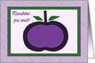 Portuguese Birthday, Purple Apple Collage card