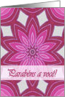 Portuguese Birthday, Pink Diamonds Mandala card