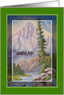 Earth Day, Rugged Mountain Painting card