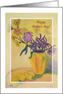 Happy Mother’s Day, Yellow Vase Flowers Painting card