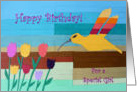 Happy Birthday for a Girl, Hummingbird and Flowers Collage card