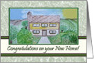 Congratulations on Your New Home, House with a Garden card