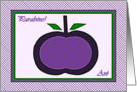 Portuguese Birthday for Grandmother, Purple Apple Collage card