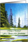 Christmas for New Grandmother, Spruce Forest Painting card