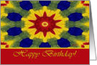 Happy Birthday for Student, Colorful Rose Window Painting card