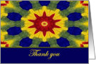 Thank you from All of Us, Colorful Rose Window Painting card