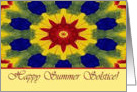Happy Summer Solstice, Rose Window Painting card