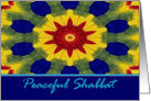 Peaceful Shabbat, Colorful Minian Circle Painting card