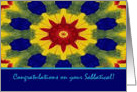 Congratulations on your Sabbatical, Colorful Rose Window Painting card