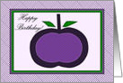 Happy Birthday for Mutual Birthday, Purple Fancy Apple card