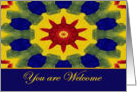 You are Welcome to the Family, Colorful Rose Window Painting card