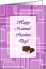 Happy National Chocolate Day, Chocolate Purple Geometric Maze card