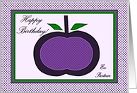 Happy Birthday for Ex Partner, Purple Apple Collage card