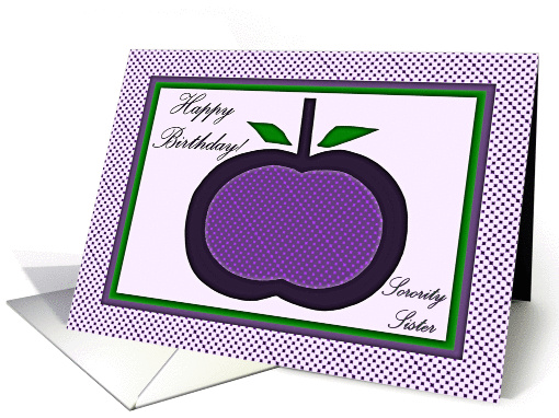 Happy Birthday for Sorority Sister, Purple Apple Collage card