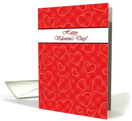 Happy Valentine's Day for Couple, Hearts on Red card (1035535)