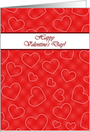 Happy Valentine’s Day from All of Us, Hearts on Red card