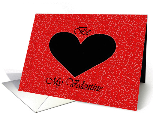 Be my Valentine, Black Heart on Red card (1036061)