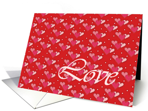 Valentine's Day for Love, Love Hearts on Red card (1038109)