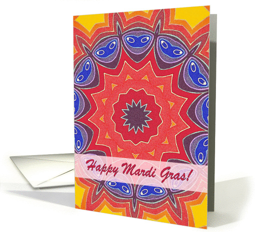 Happy Mardi Gras, Carnival Masks Mandala card (1091524)