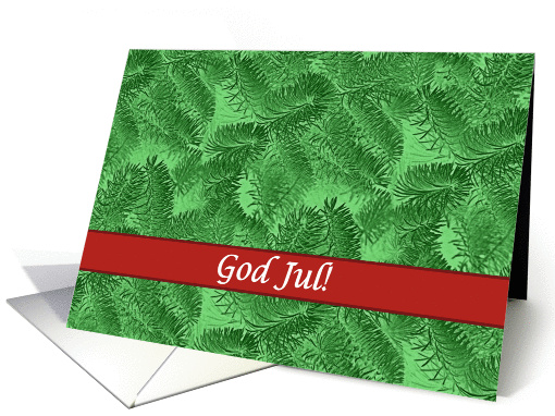 Norwegian Christmas, Green Spruce and Red card (1167428)