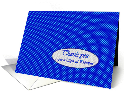 Thank You for Principal, Blue and Aqua Polka Dots card (1198604)