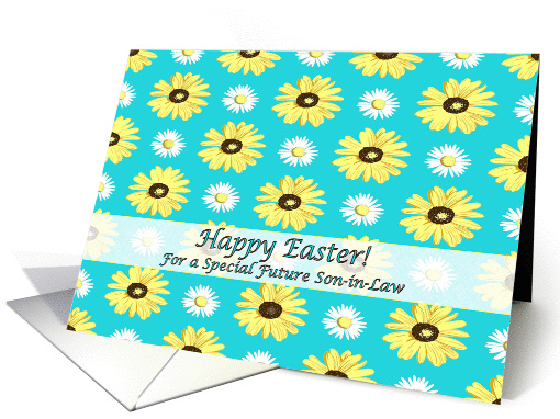 Happy Easter for Future Son in Law Daisies on Turquoise card (1220148)