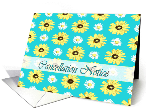 Wedding Cancellation Daisies on Turquoise card (1220870)
