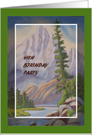 49th Bithday Party Invitation Rugged Mountain card