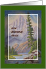 80th Birthday Party Rugged Mountain card