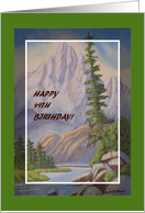 49th Birthday Rugged Mountain card