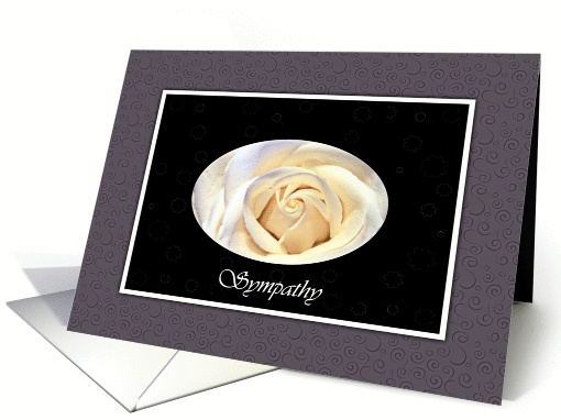 Sympathy Loss of Sister, Pearl White Rose card (502735)