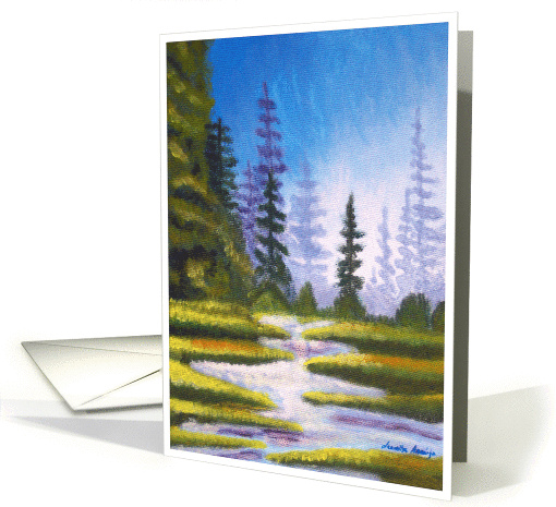 Respiratory Care Week, Healthy Forest Painting card (511623)