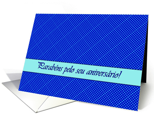 Portuguese Birthday, Blue Aqua Polka Dots card (513970)