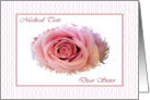 Sister Medical Tests Pink Rose card