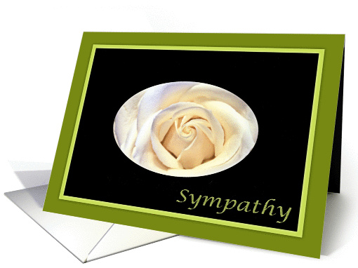 Sympathy Loss of Cousin, Pearl White Rose card (645028)