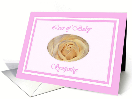 Sympathy Loss of Baby, Pink Pearl White Rose card (651127)