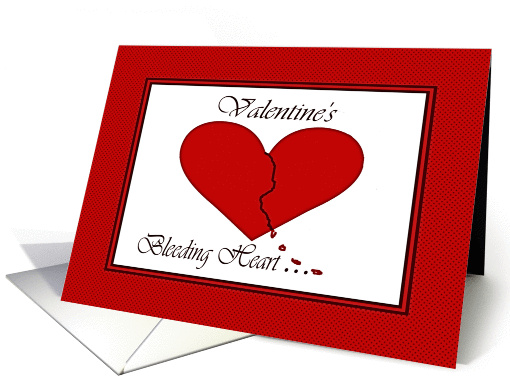 Missing you on Valentine's Day Bleeding Heart card (674628)
