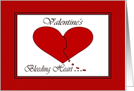 Missing you on Valentine’s Day Bleeding Heart card