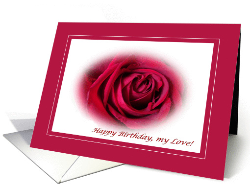 Happy Birthday for Wife, Red Rose card (751176)