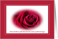 German Birthday, Red Rose card