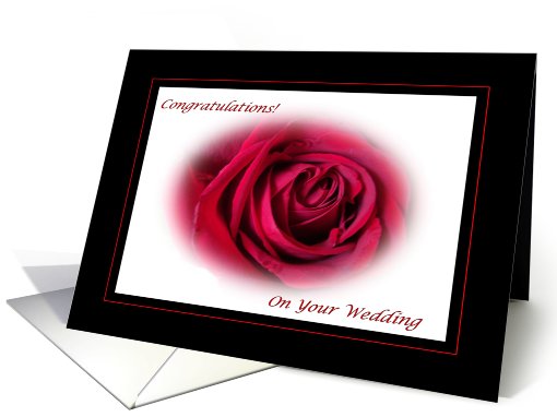 Congratulations on Your Wedding, Red Rose card (751193)