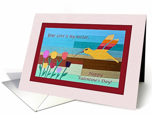 Valentine's Day for Husband, Hummingbird and Flowers card (762425)