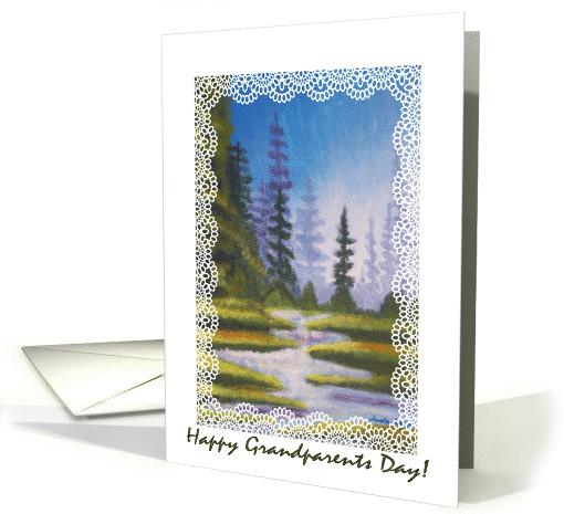 Happy Grandparents Day for Foster Grandparents, Pine Forest card