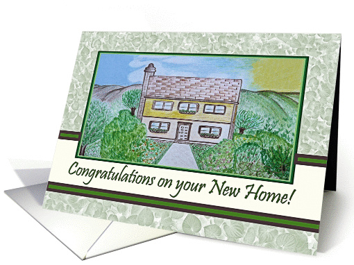 Congratulations on Your New Home, House with a Garden card (848094)