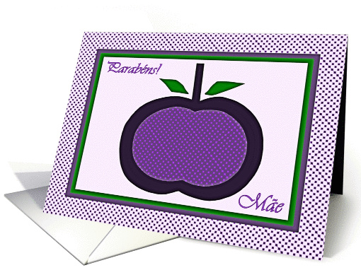 Portuguese Birthday for Mother, Purple Apple Collage card (868022)